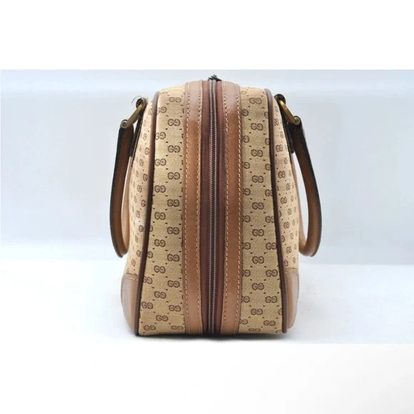 Gucci Tan and Brown Satchel Boston Bag EUC - Picture 4 of 10